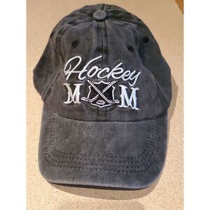 Hockey Hat Waldeal Mom Cap Navy Blue  White‎ Embroidery Adjustable